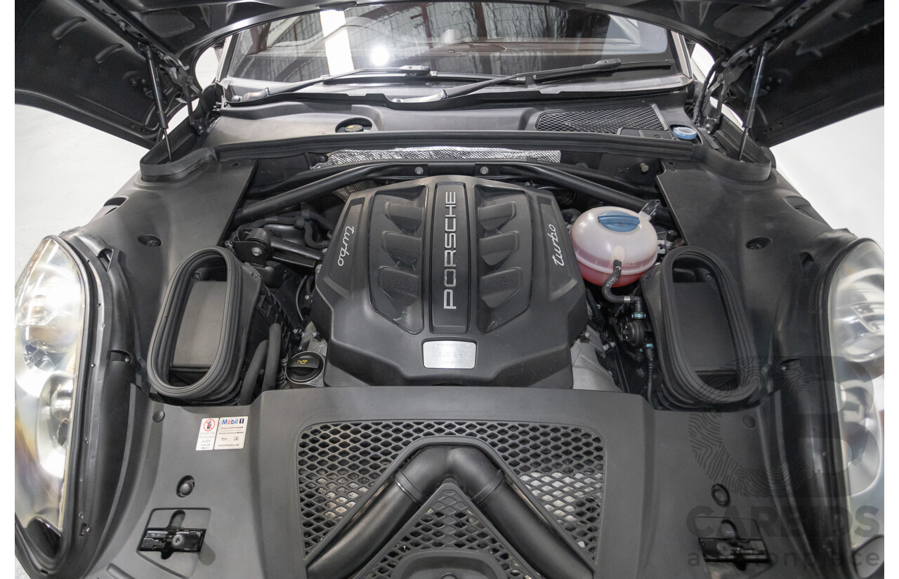 8/2014 Porsche Macan Turbo (AWD) 95B 4d Wagon Agate Grey Metallic Twin Turbo V6 3.6L