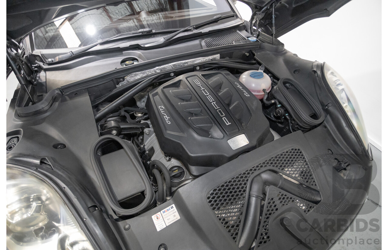 8/2014 Porsche Macan Turbo (AWD) 95B 4d Wagon Agate Grey Metallic Twin Turbo V6 3.6L