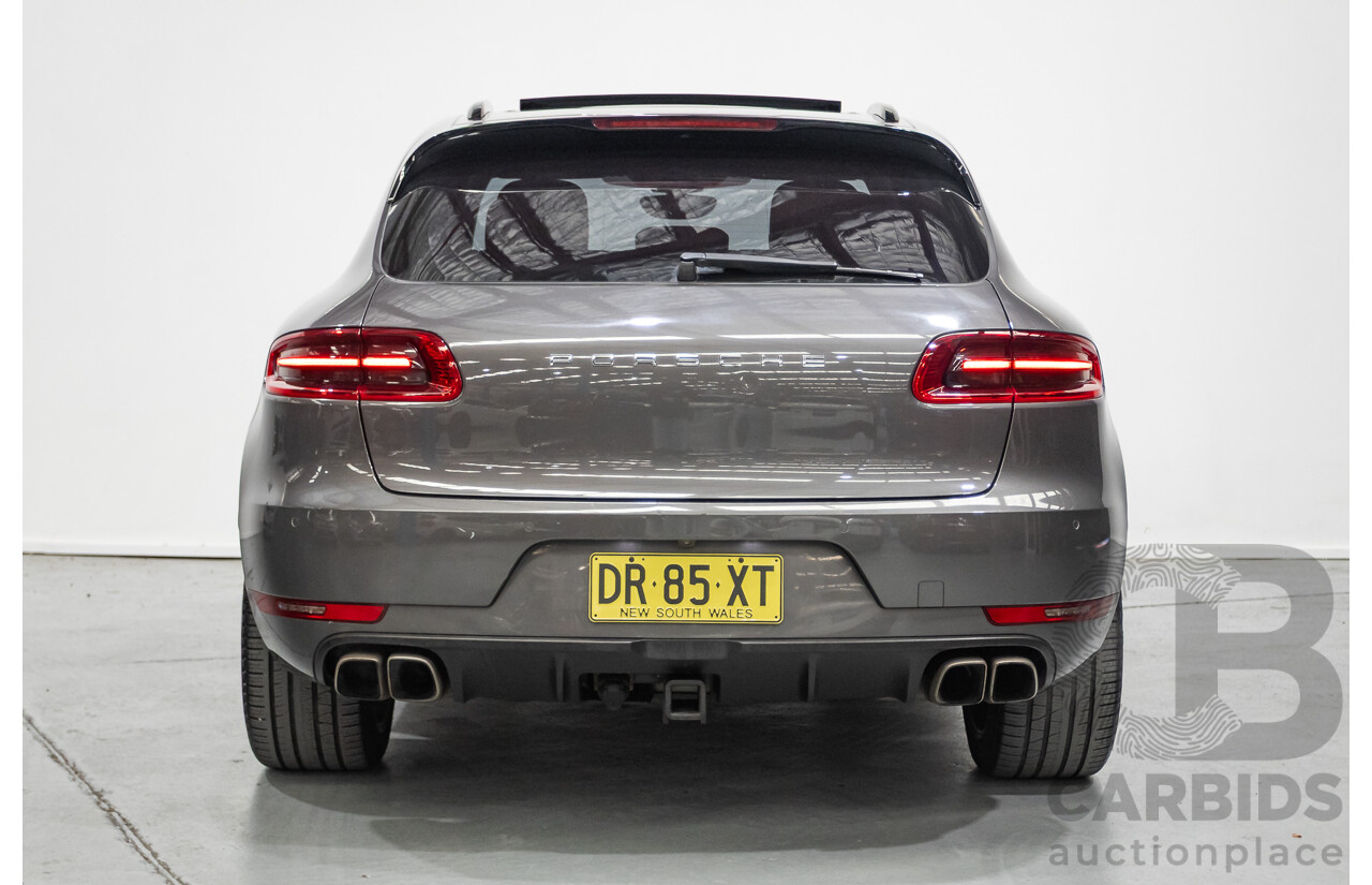 8/2014 Porsche Macan Turbo (AWD) 95B 4d Wagon Agate Grey Metallic Twin Turbo V6 3.6L