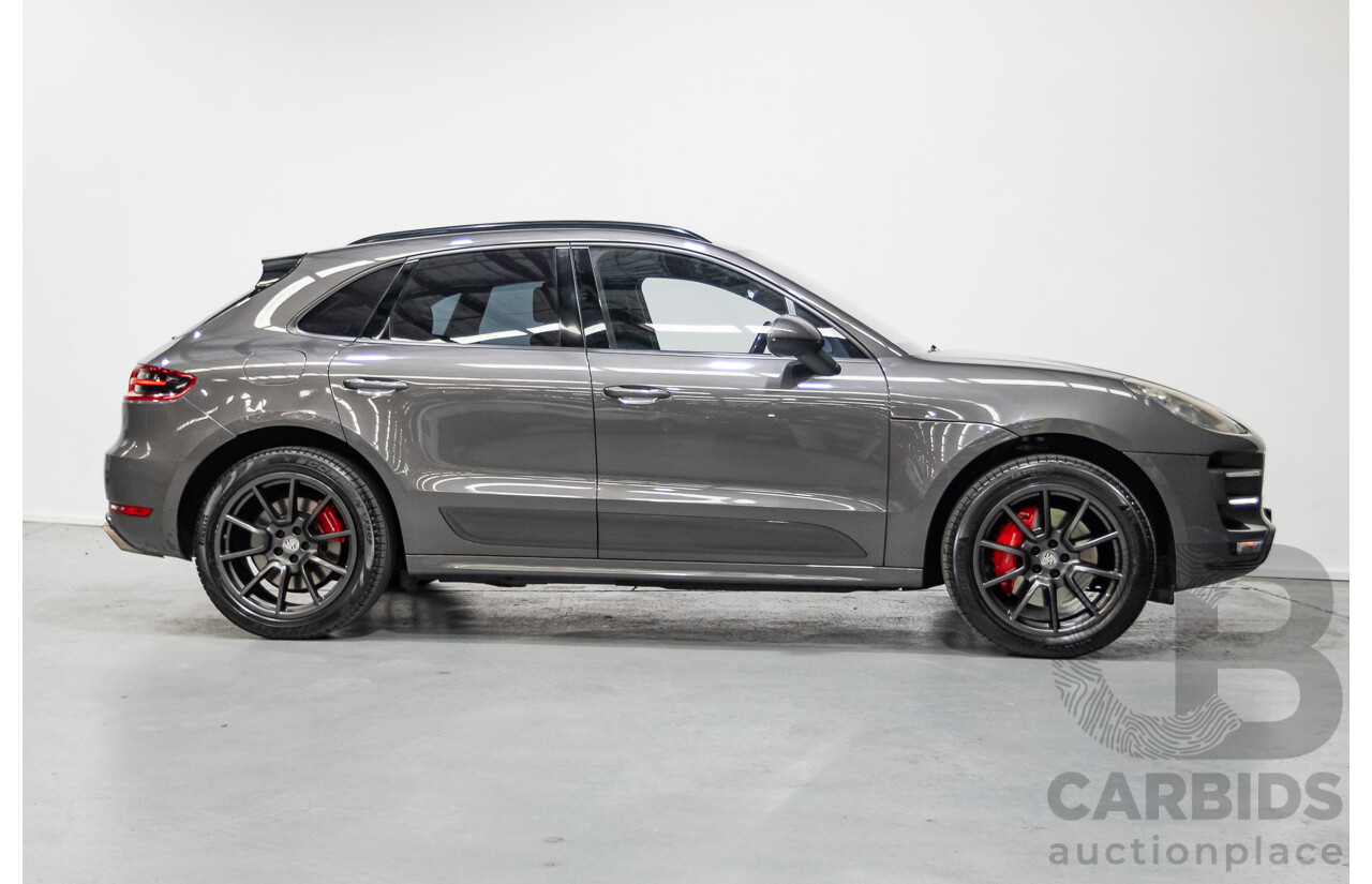 8/2014 Porsche Macan Turbo (AWD) 95B 4d Wagon Agate Grey Metallic Twin Turbo V6 3.6L