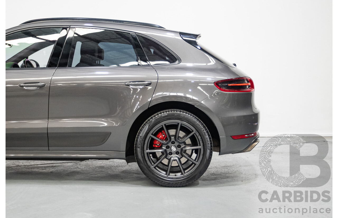 8/2014 Porsche Macan Turbo (AWD) 95B 4d Wagon Agate Grey Metallic Twin Turbo V6 3.6L