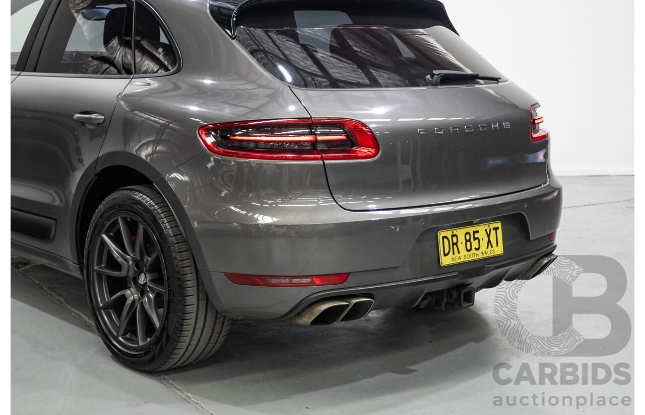 8/2014 Porsche Macan Turbo (AWD) 95B 4d Wagon Agate Grey Metallic Twin Turbo V6 3.6L