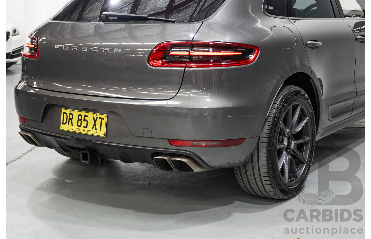 8/2014 Porsche Macan Turbo (AWD) 95B 4d Wagon Agate Grey Metallic Twin Turbo V6 3.6L