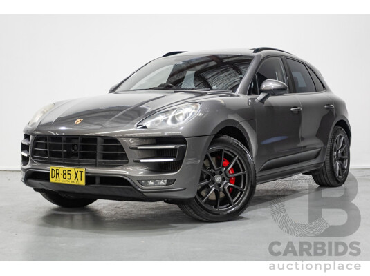 8/2014 Porsche Macan Turbo (AWD) 95B 4d Wagon Agate Grey Metallic Twin Turbo V6 3.6L