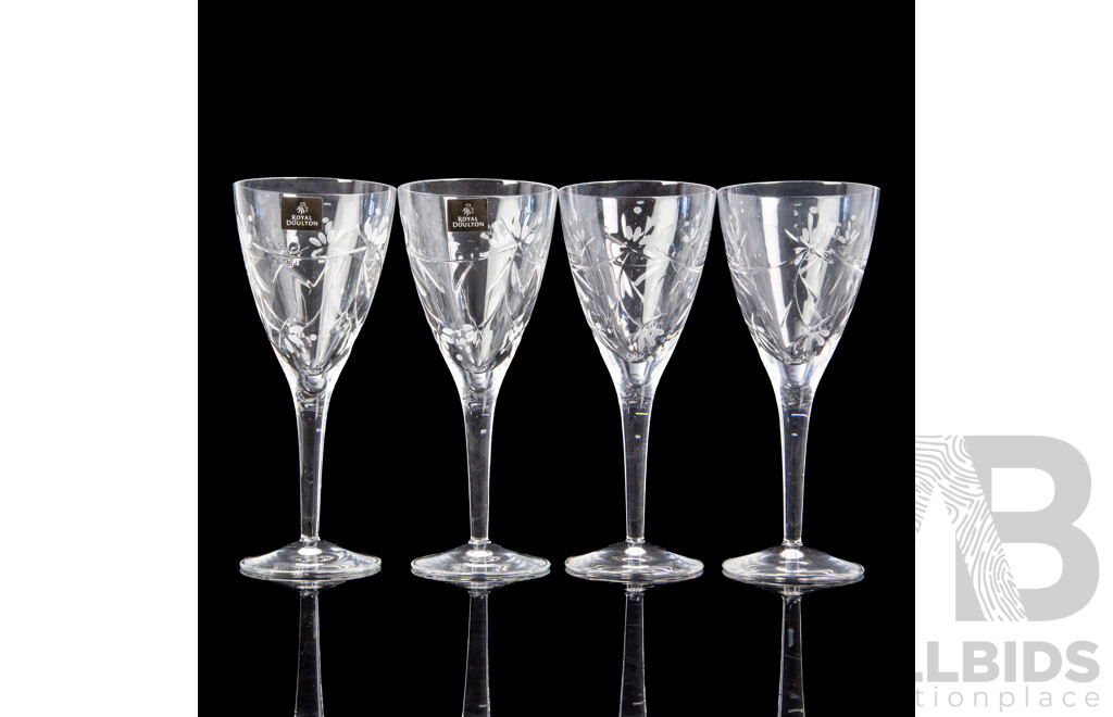 Collection of Four Royal Doulton Stemmed Wine Glasses