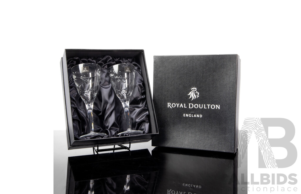 Collection of Four Royal Doulton Stemmed Wine Glasses