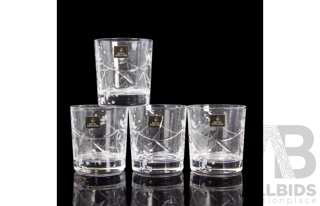 Collection of Four Royal Doulton Glass Tumblers