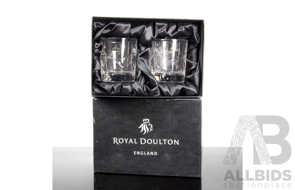 Collection of Four Royal Doulton Glass Tumblers
