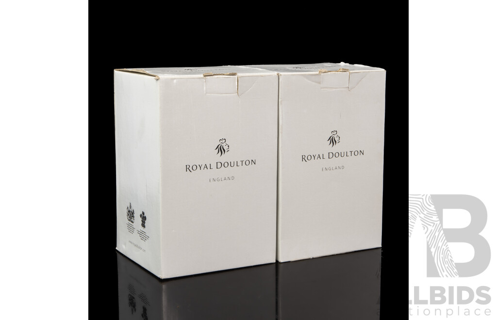Set of Eight Royal Doulton Floral Garland Single Stem Champagne Flutes in Original Box (8)