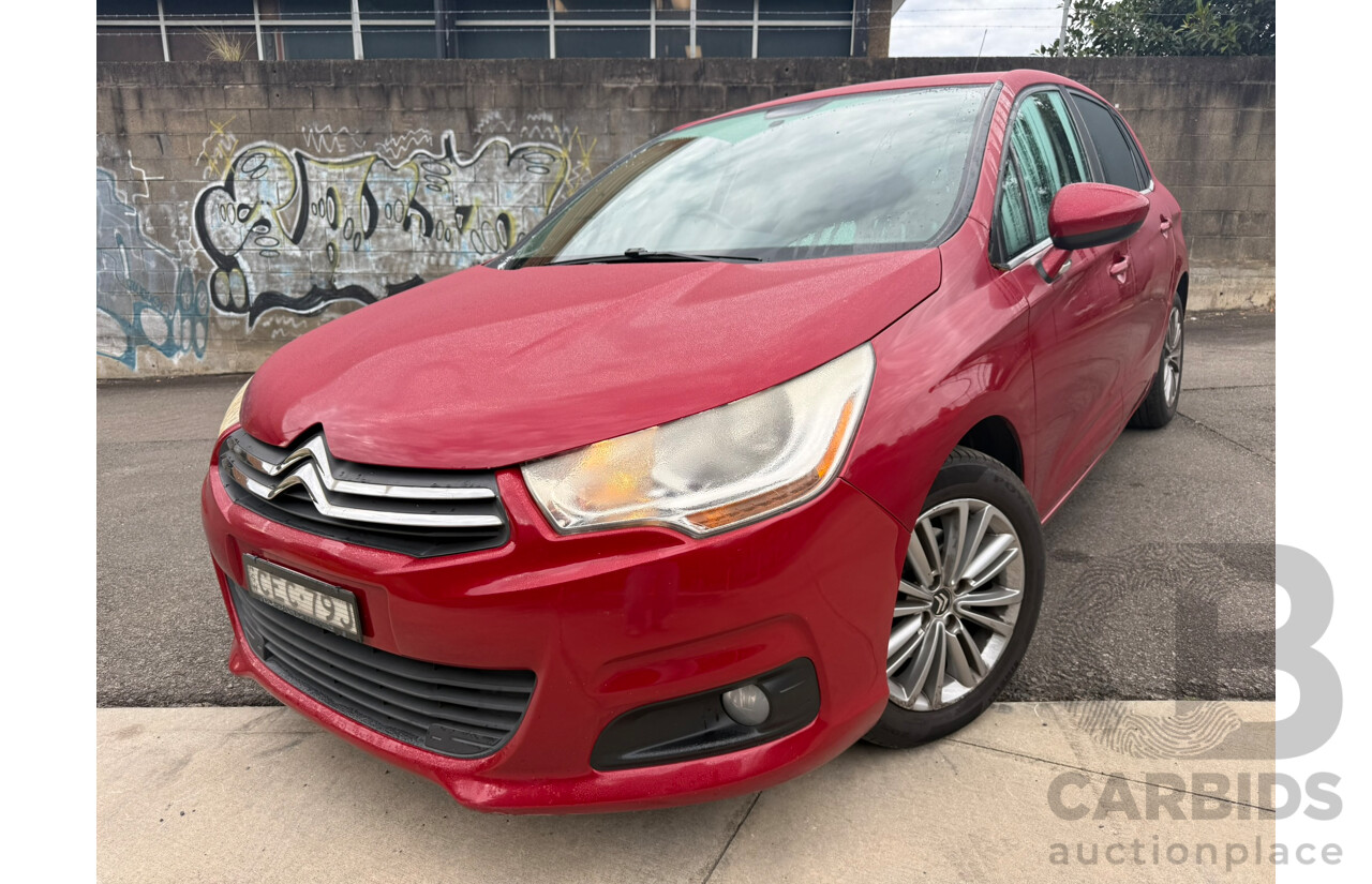 01/2012 Citroen C4 SEDUCTION e-HDi FWD B7 5D Hatchback Red Turbo Diesel 1.6L