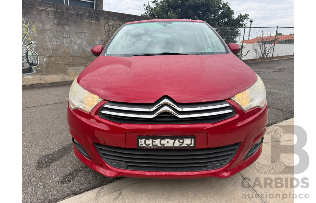 01/2012 Citroen C4 SEDUCTION e-HDi FWD B7 5D Hatchback Red Turbo Diesel 1.6L