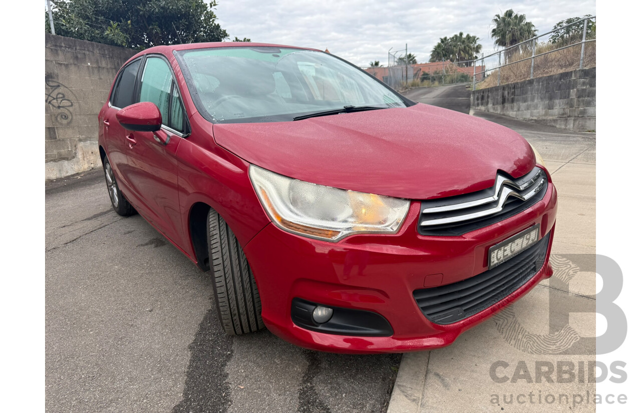 01/2012 Citroen C4 SEDUCTION e-HDi FWD B7 5D Hatchback Red Turbo Diesel 1.6L
