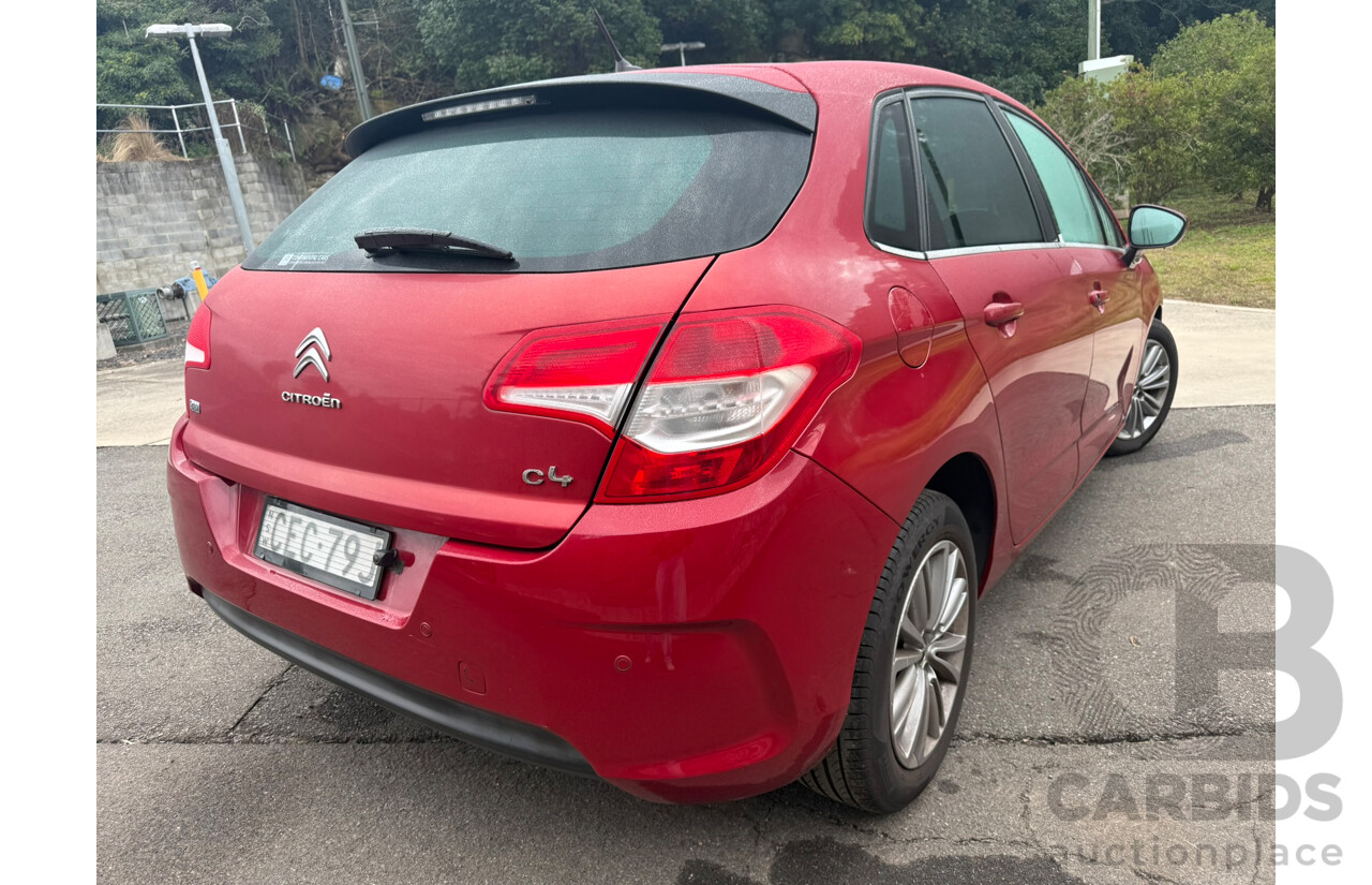 01/2012 Citroen C4 SEDUCTION e-HDi FWD B7 5D Hatchback Red Turbo Diesel 1.6L