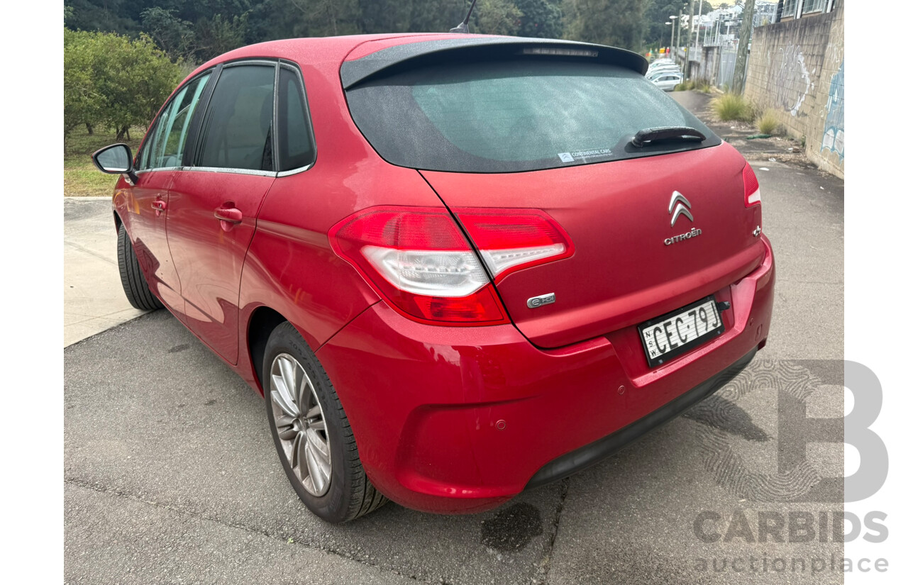 01/2012 Citroen C4 SEDUCTION e-HDi FWD B7 5D Hatchback Red Turbo Diesel 1.6L