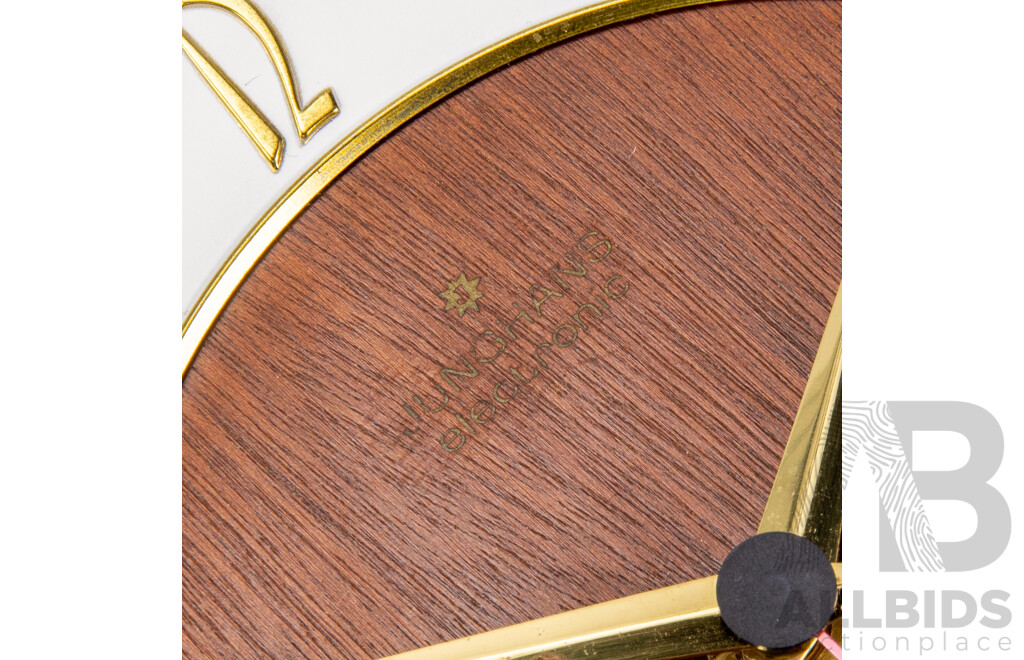 Vintage Junghans Teak 12 Point Starburst Wall Clock