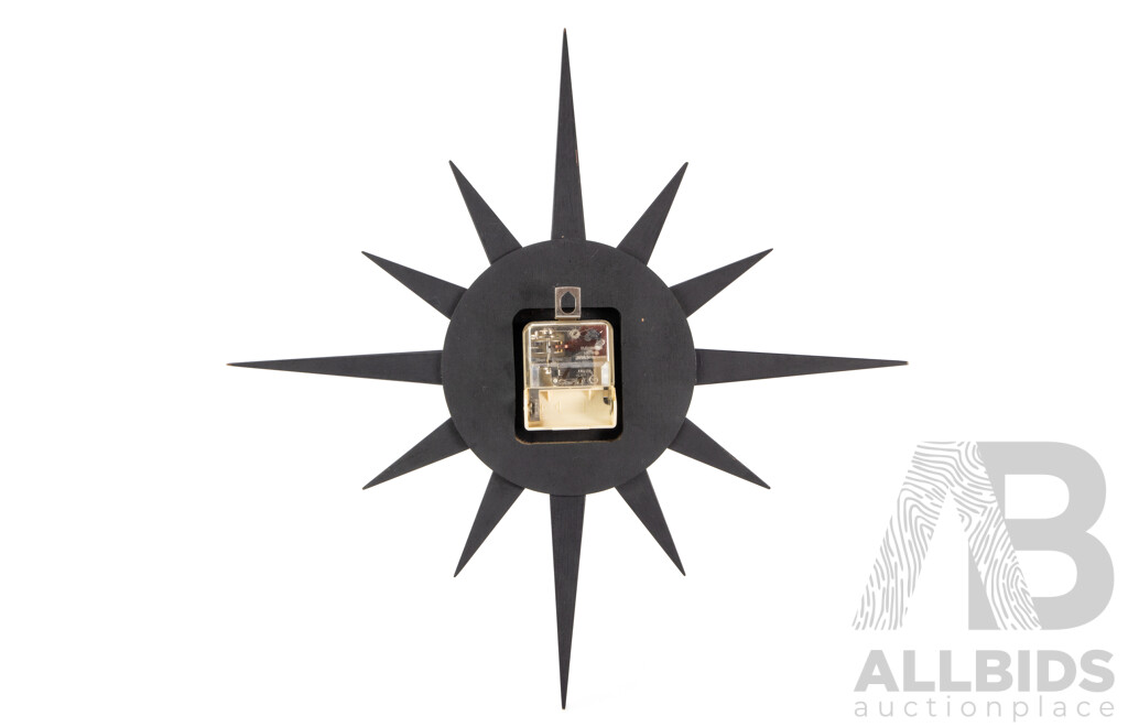 Vintage Junghans Painted 12 Point Starburst Wall Clock