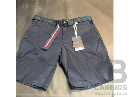 TOMMY HILFIGER Black Polo Shirt, TOMMMY HILFIGER Brooklyn Shorts Navy, NIKE Pro Dri-fit Blue - Lot of 3