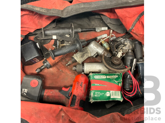 MILWAUKEE Tool Bag, Power Drill, Makita Battery Charger, Assorted Tool, Other