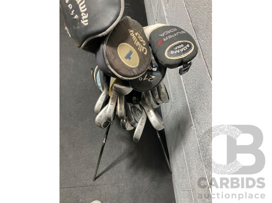 CALLAWAY BIG BERTHA Golf Clubs with Carry Bag & Other