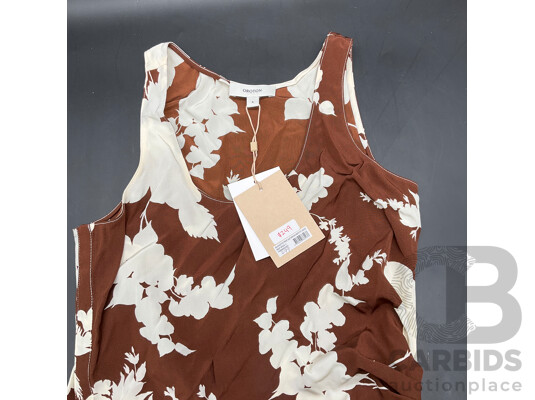 OROTON Dress Silhouette Print Slip Size 4