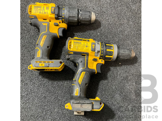 DEWALT 18V Drill Driver (DCD778) & (DCD795-XE) - Skin Only - Lot of 2