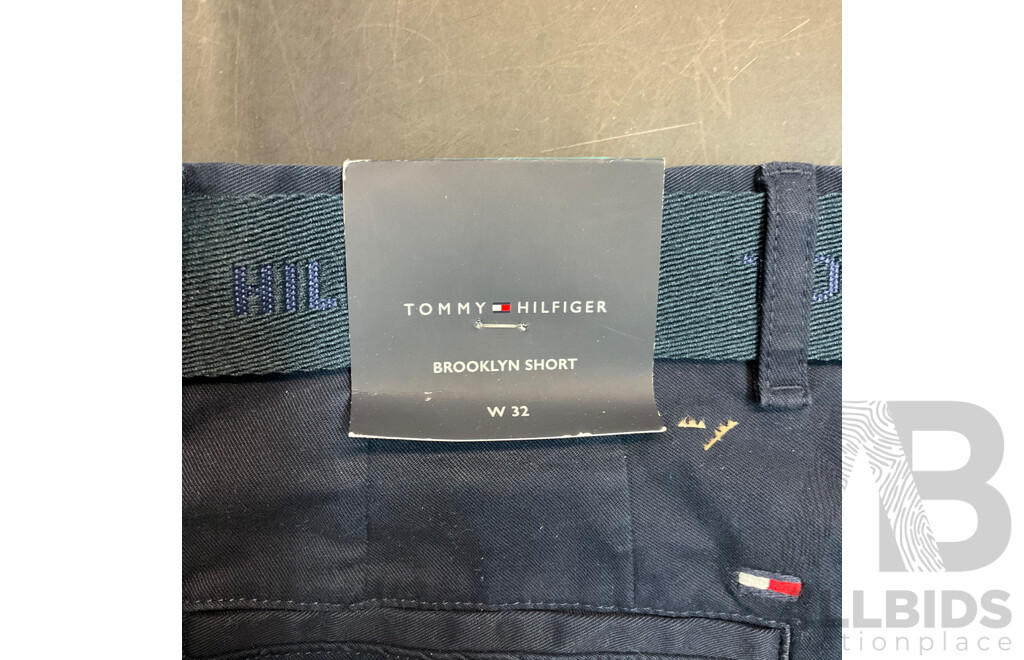 TOMMY HILFIGER Black Polo Shirt, TOMMMY HILFIGER Brooklyn Shorts Navy, NIKE Pro Dri-fit Blue - Lot of 3