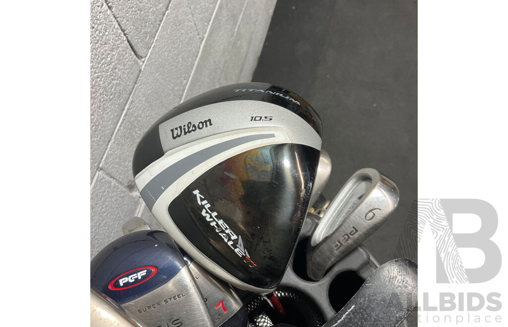 PGF Status Golf Clubs with Carry Bag & Other