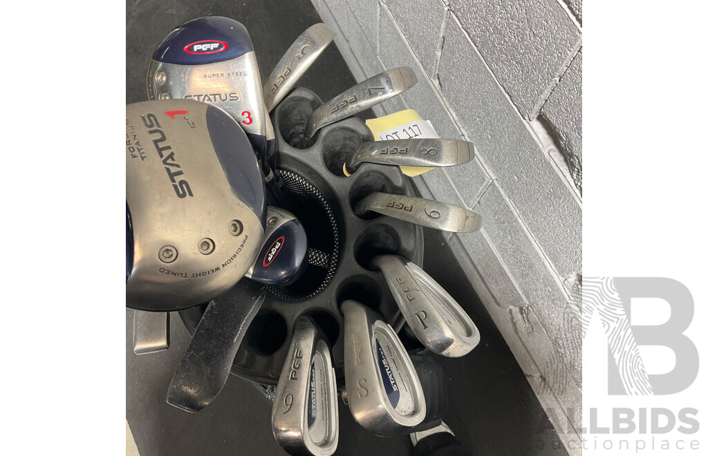 PGF Status Golf Clubs with Carry Bag & Other