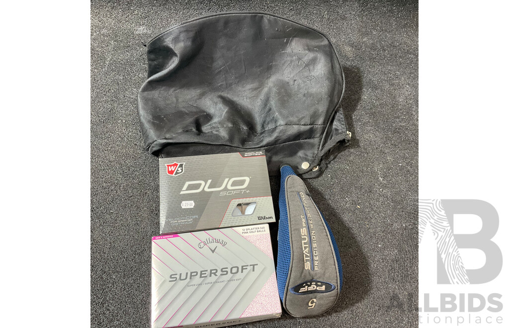 PGF Status Golf Clubs with Carry Bag & Other
