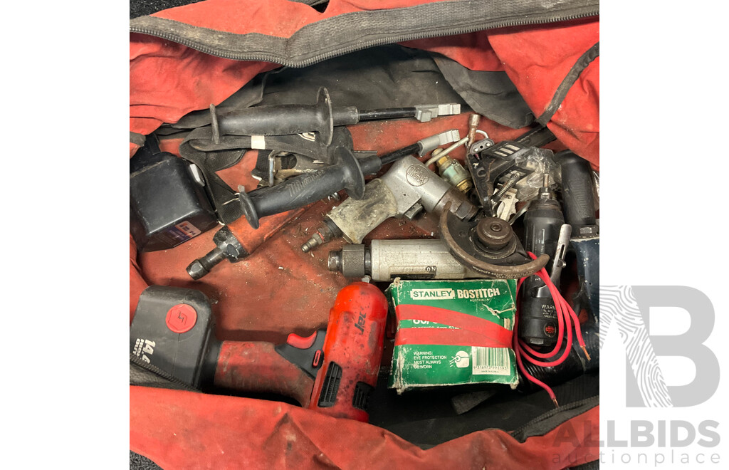 MILWAUKEE Tool Bag, Power Drill, Makita Battery Charger, Assorted Tool, Other