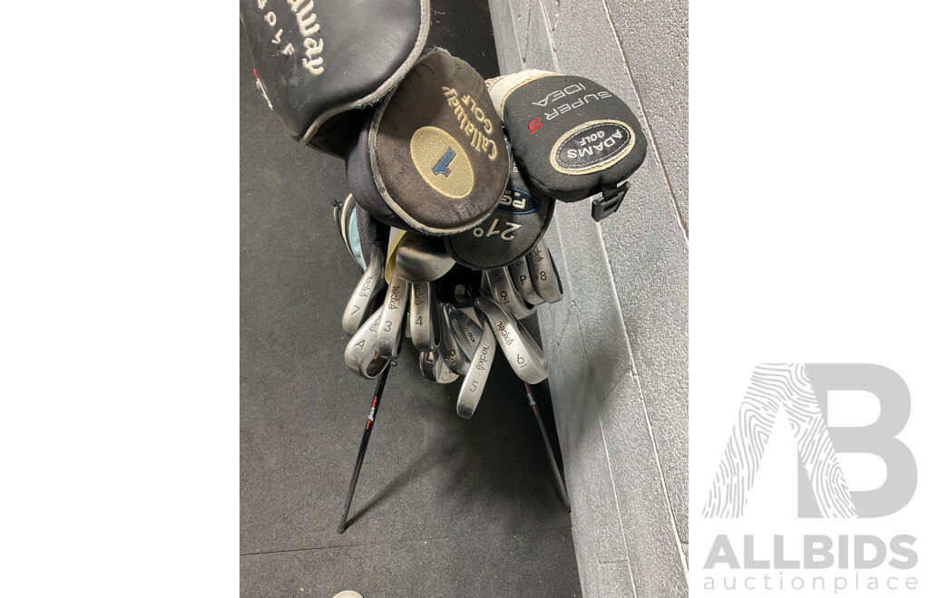 CALLAWAY BIG BERTHA Golf Clubs with Carry Bag & Other