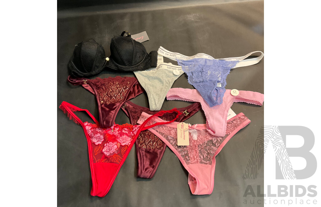 JACQUI.E Dress , Assorted Underwear , Bras N Things , Emerson , Cotton on , Lot of 9
