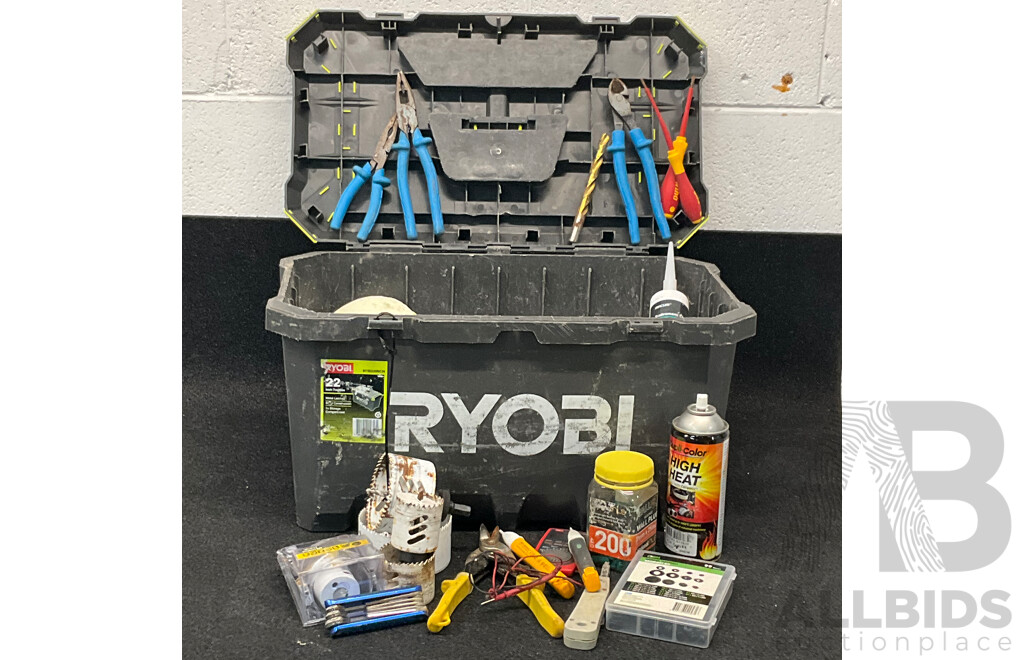 ASSORTED HANDTOOLS in CARRY BOX