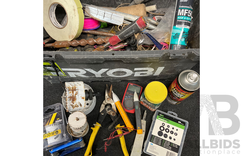 ASSORTED HANDTOOLS in CARRY BOX