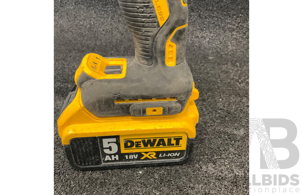 DEWALT DCD796 18V Brushless Hammer Drill/Driver with 18V 5Ah Battery Lot of 2