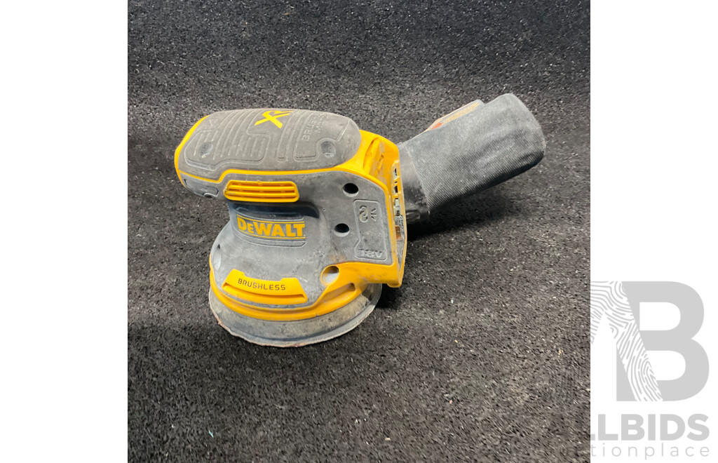 DEWALT DCW210 Sander (Skin Only) , DEWALT DCB11004-XE Battery Charger, Tool Bag, and Assorted Dril Bits, and Other