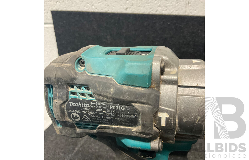 MAKITA HP001G 40V Max XGT Brushless Cordless Hammer Driver Drill with 40v 4.0ah Battery