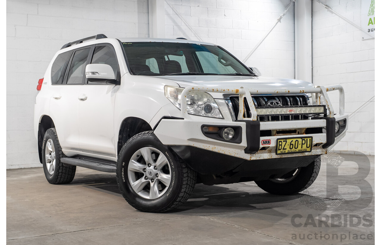 08/2011 Toyota Landcruiser Prado GXL (4x4) KDJ150R 4d Wagon Arctic White Turbo Diesel 3.0L
