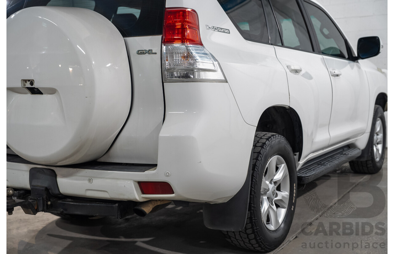 08/2011 Toyota Landcruiser Prado GXL (4x4) KDJ150R 4d Wagon Arctic White Turbo Diesel 3.0L