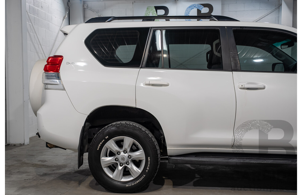 08/2011 Toyota Landcruiser Prado GXL (4x4) KDJ150R 4d Wagon Arctic White Turbo Diesel 3.0L