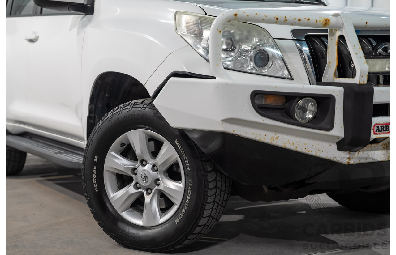 08/2011 Toyota Landcruiser Prado GXL (4x4) KDJ150R 4d Wagon Arctic White Turbo Diesel 3.0L