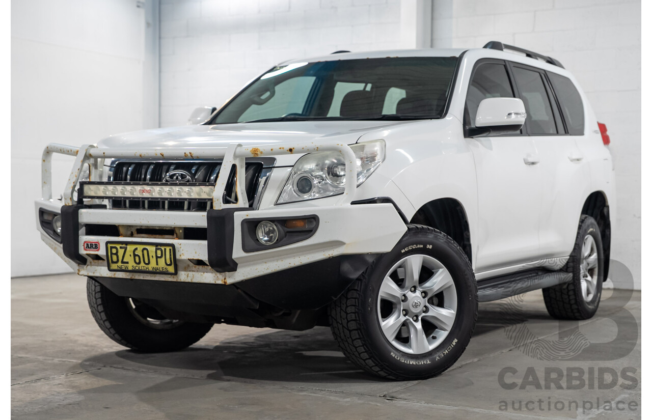 08/2011 Toyota Landcruiser Prado GXL (4x4) KDJ150R 4d Wagon Arctic White Turbo Diesel 3.0L