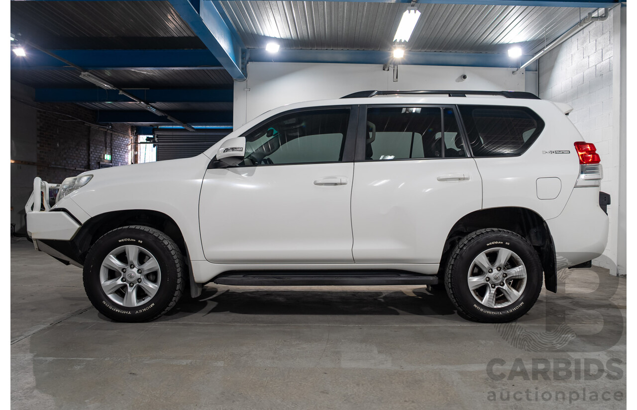 08/2011 Toyota Landcruiser Prado GXL (4x4) KDJ150R 4d Wagon Arctic White Turbo Diesel 3.0L