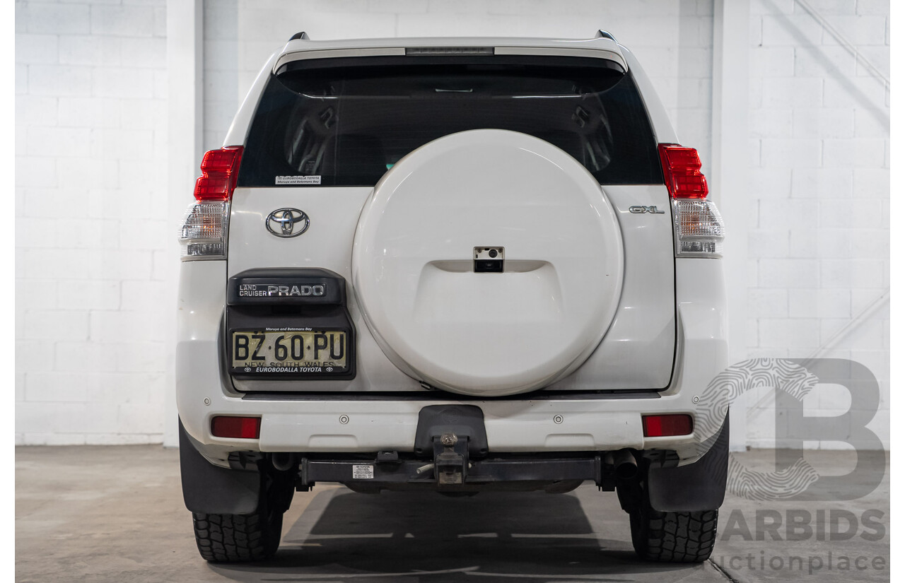 08/2011 Toyota Landcruiser Prado GXL (4x4) KDJ150R 4d Wagon Arctic White Turbo Diesel 3.0L