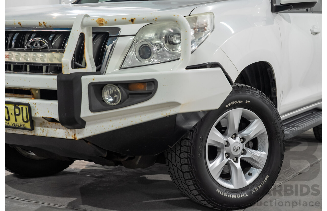 08/2011 Toyota Landcruiser Prado GXL (4x4) KDJ150R 4d Wagon Arctic White Turbo Diesel 3.0L