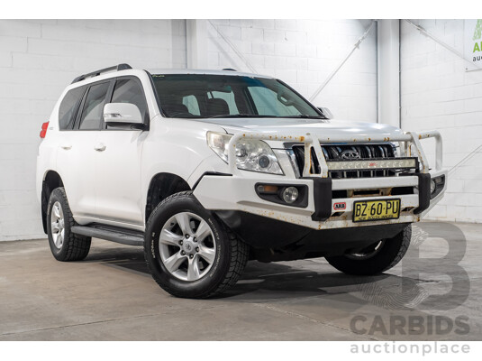 08/2011 Toyota Landcruiser Prado GXL (4x4) KDJ150R 4d Wagon Arctic White Turbo Diesel 3.0L