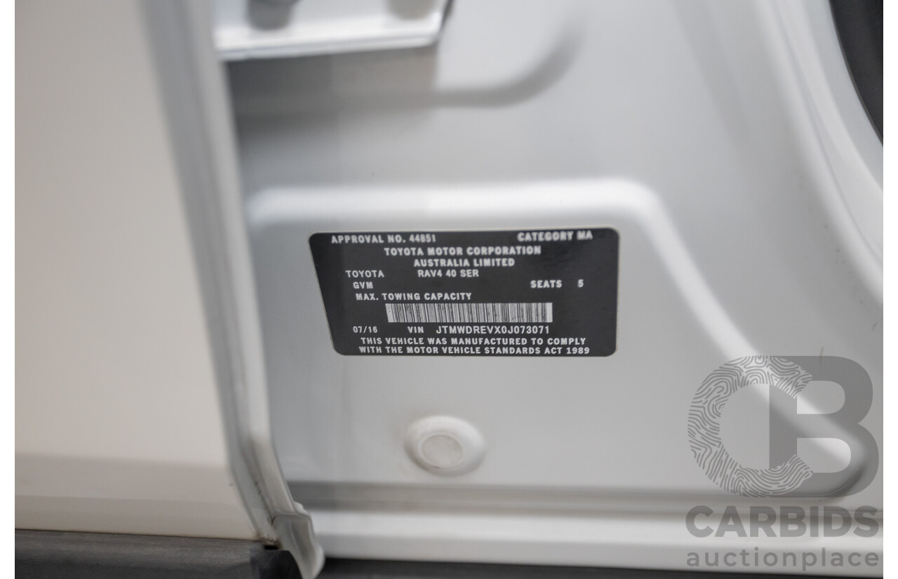 07/2018 Toyota Rav4 GXL ZSA42R MY16 4D Wagon Glacier White
