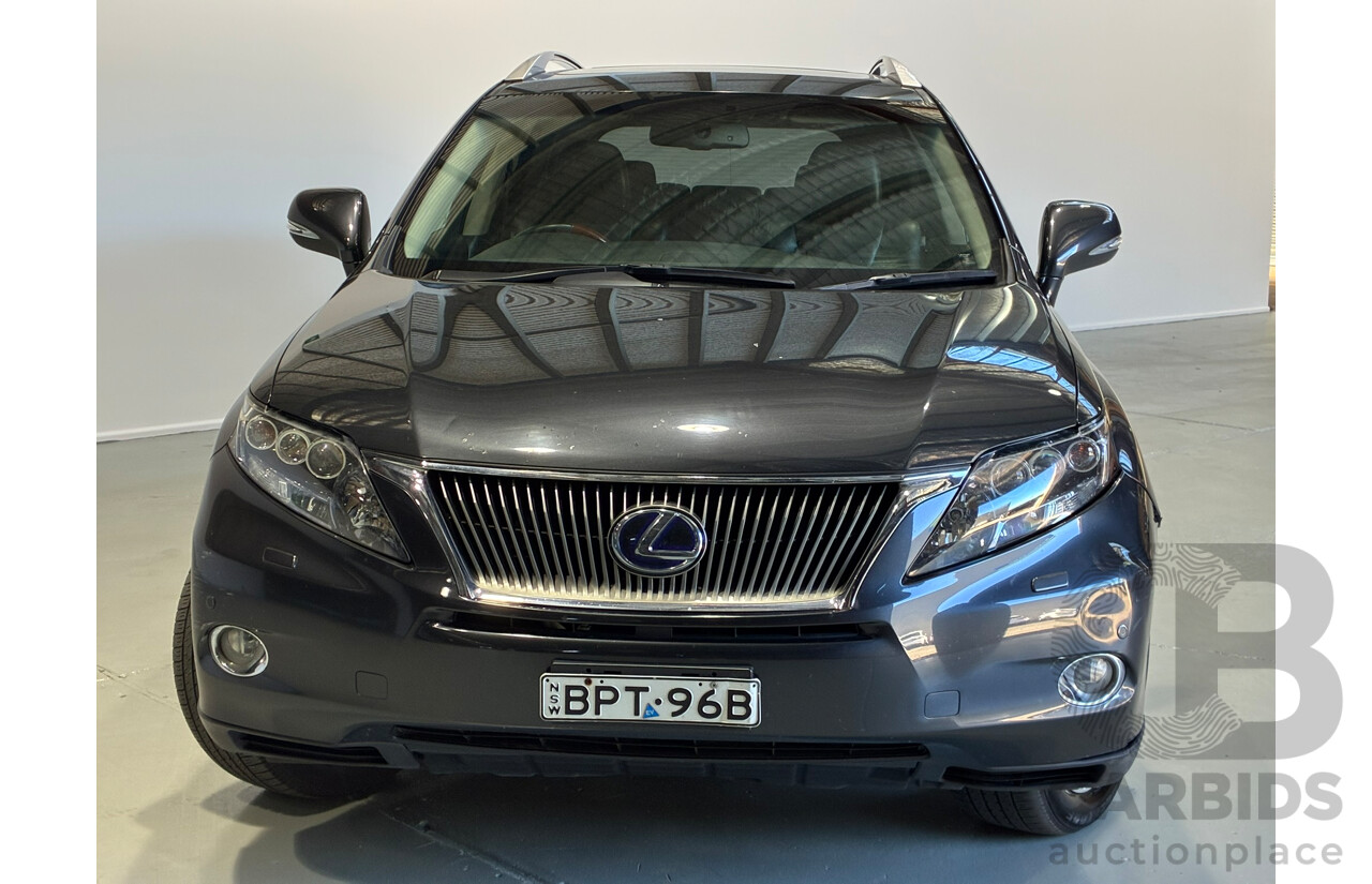 7/2010 Lexus Rx450h Sports Luxury 4x4 GYL15R 4d Wagon Silver 3.5L Hybrid