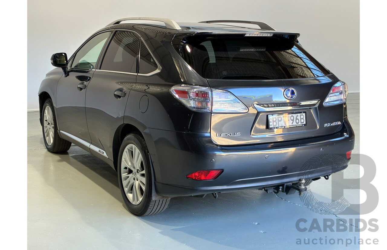 7/2010 Lexus Rx450h Sports Luxury 4x4 GYL15R 4d Wagon Silver 3.5L Hybrid