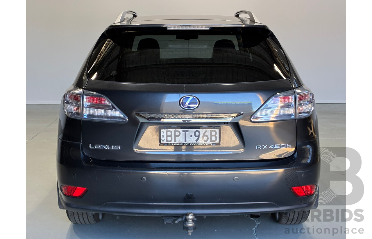 7/2010 Lexus Rx450h Sports Luxury 4x4 GYL15R 4d Wagon Silver 3.5L Hybrid